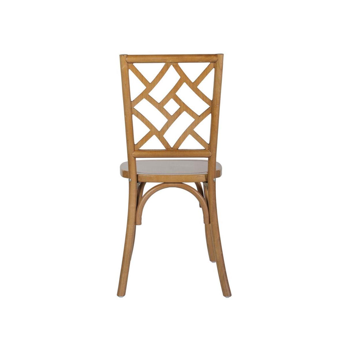 Merrick Lane Mara Set Of 2 Solid Wood Dining Chairs With Stackable Design, Ornate Seat Back Accenting, And Elegant Finish