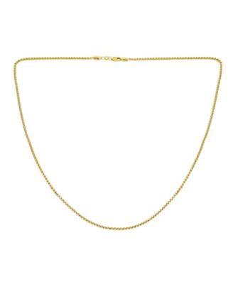 Fine Solid Yellow 10K Gold Strong  Box Chain Necklace Medium 100 Gauge  Women Unisex Lobster Claw Clasp 16,18,20,22,24 Inch