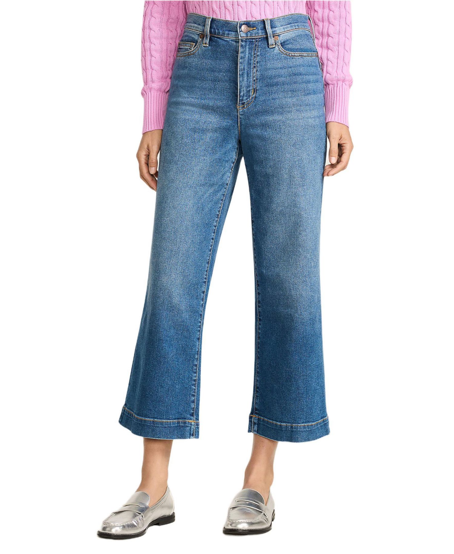Women's Recover Denim High Rise Wide Leg Crop Jeans