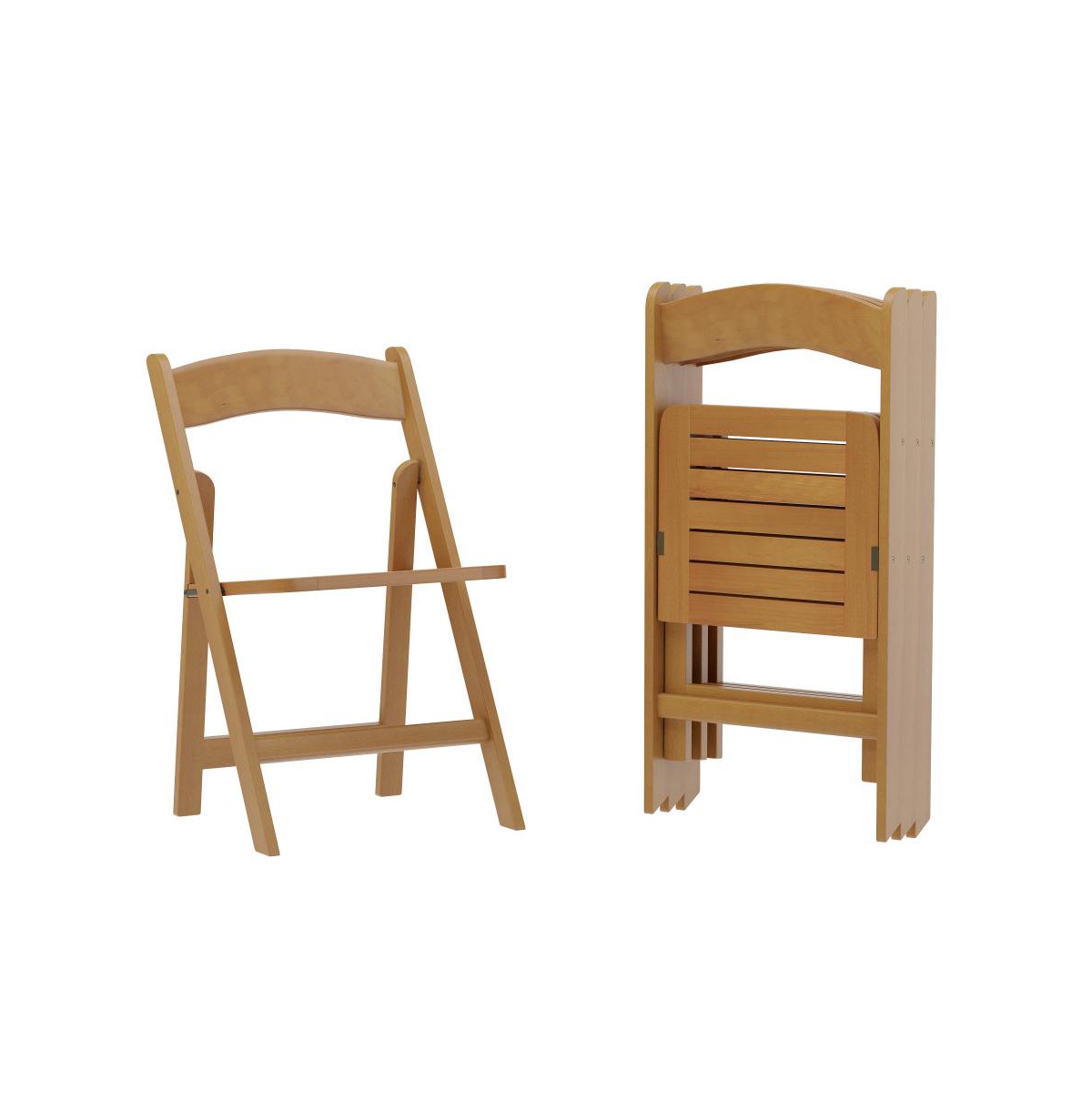 Merrick Lane Nathan Set Of 4 Solid Wood Dining Chairs With Foldable Design And Elegant Finish