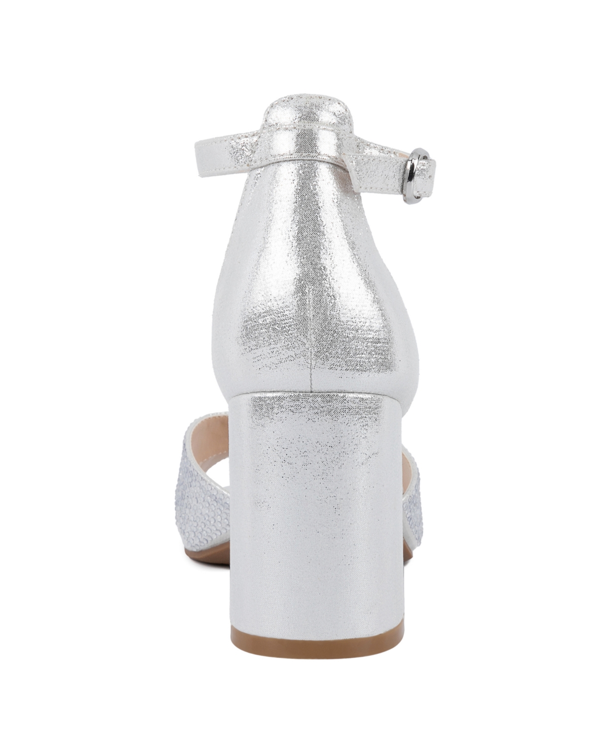 Jones New York Women's Eacross Block Heel Dress Sandals In Light Silver