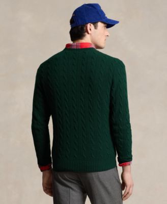 Men's Wool-Cashmere Cable-Knit Sweater