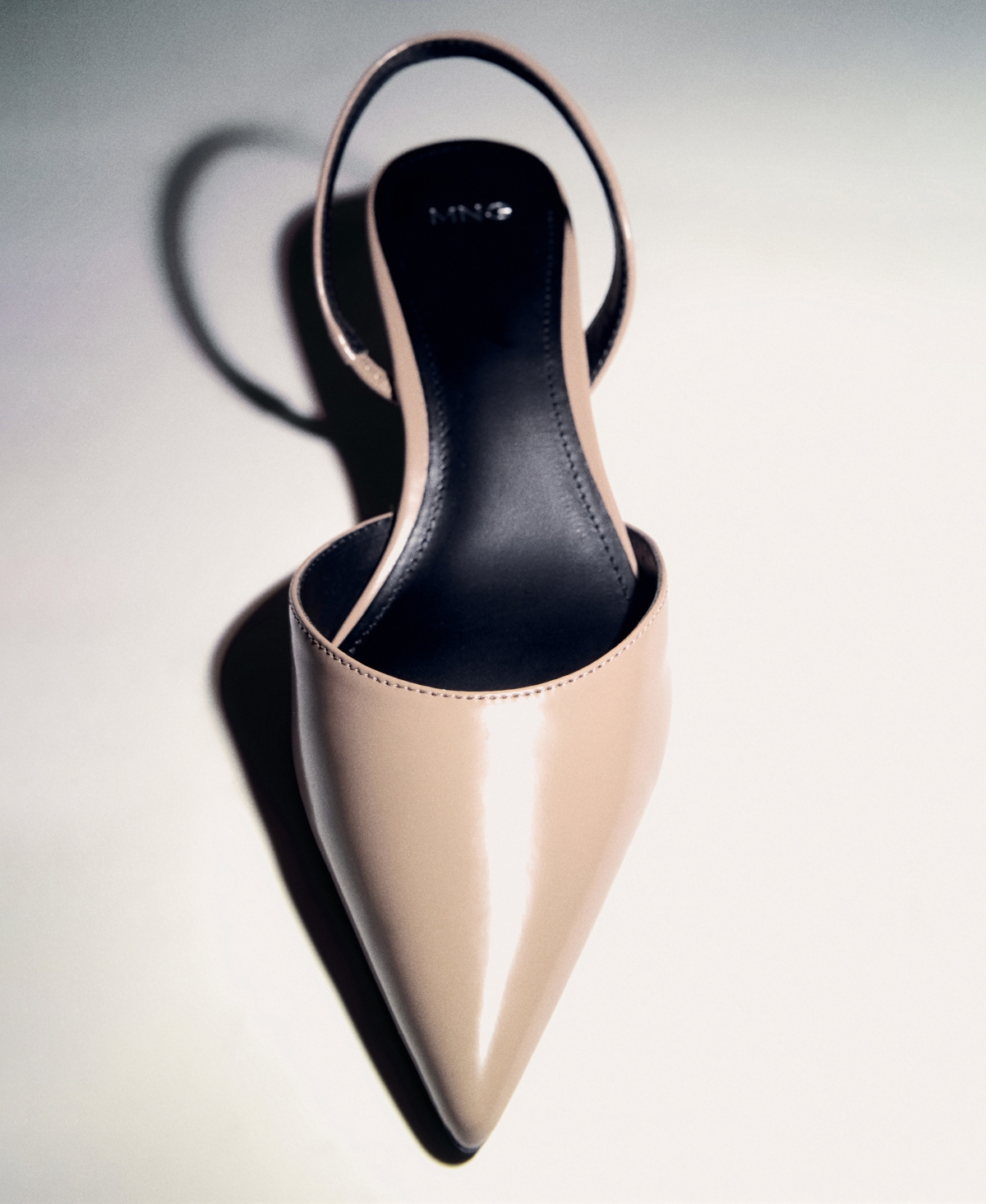 Mango Kitten-heel Pointed Shoes In Light,pastel Brown