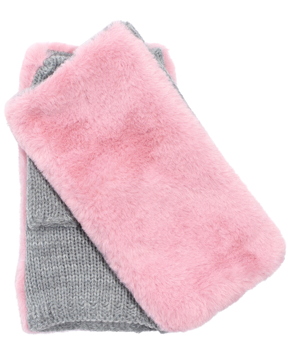 Echo 23 Faux Fur Fingerless Gloves In Peony