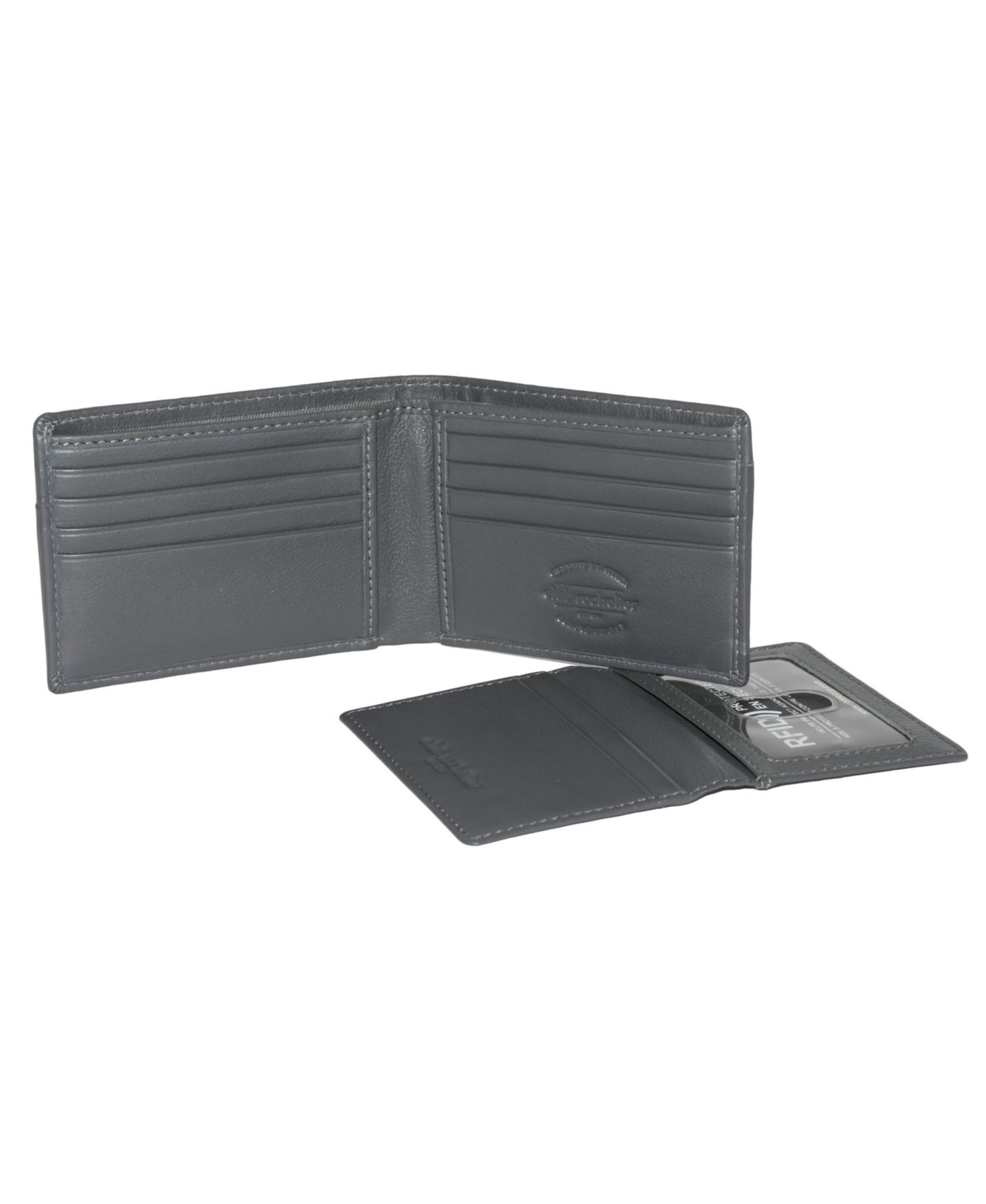 Мужской кошелёк Club Rochelier Slim Fold Wallet with Removable ID, цвет: Угольный — фото 9