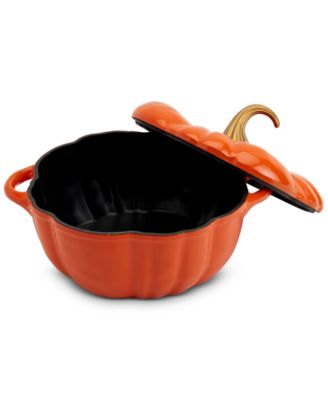 Iron Works Enameled Cast Iron 4-Qt Pumpkin Dutch Oven