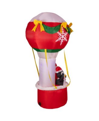 Lighted Inflatable Feliz Navidad Hot Air Balloon Outdoor Christmas Decoration 8'
