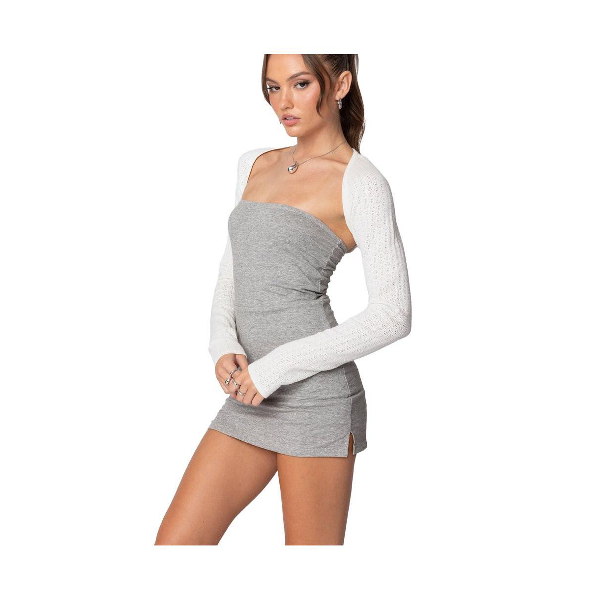 Edikted Women's Marie Pointelle Shrug