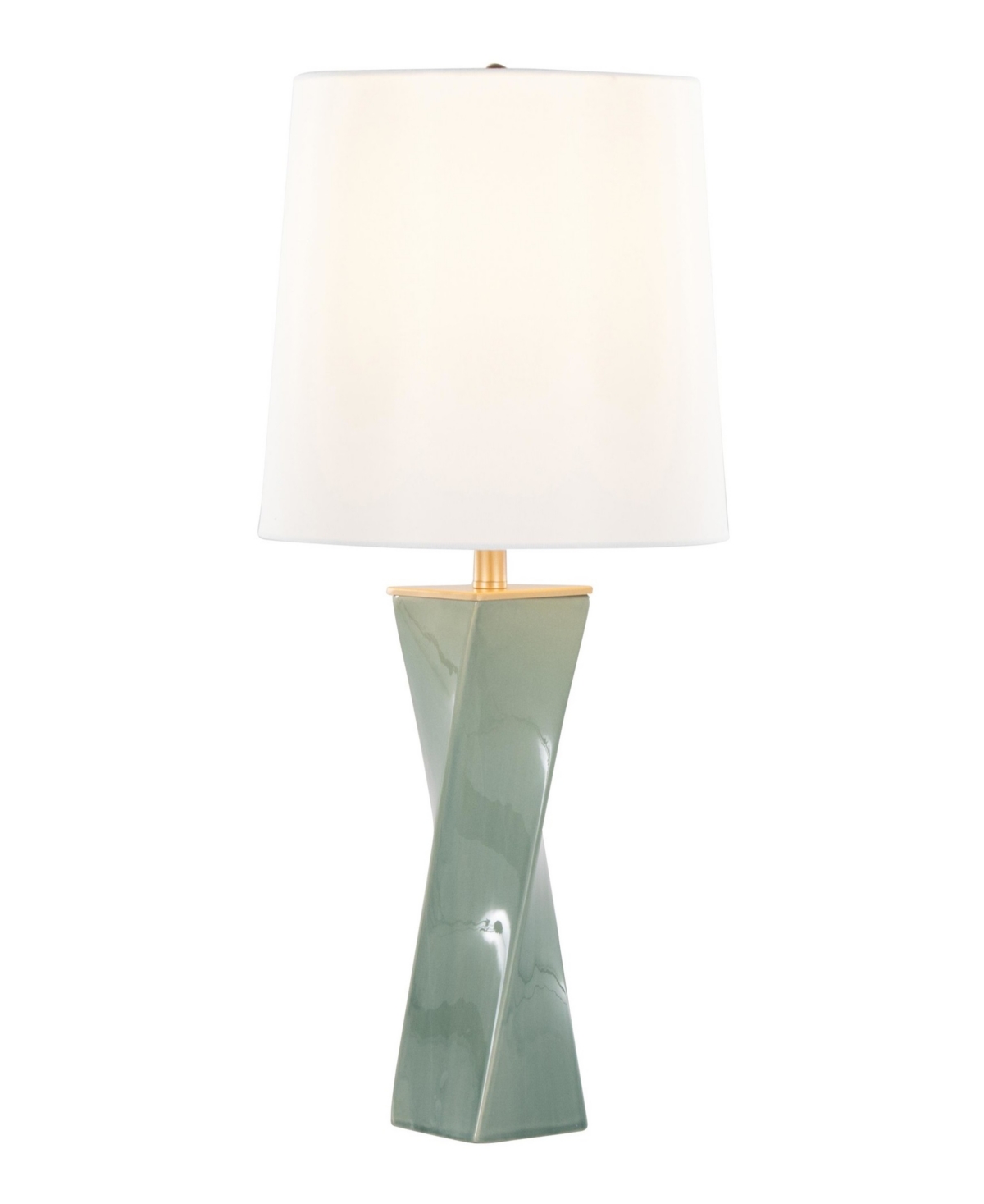 Lumisource 27" Ceramic Grandview Gallery Curvo Square Table Lamp In Sage Green