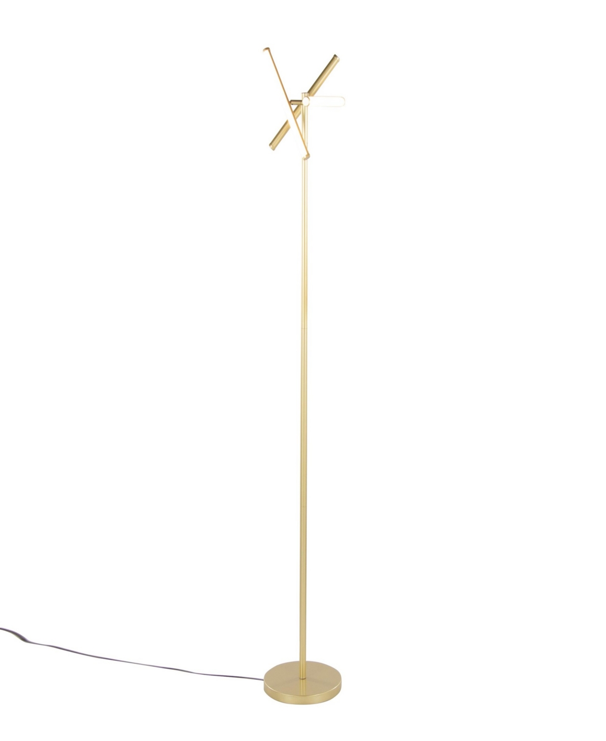 Lumisource 65" Metal Icicle Swivel Floor Lamp In Gold
