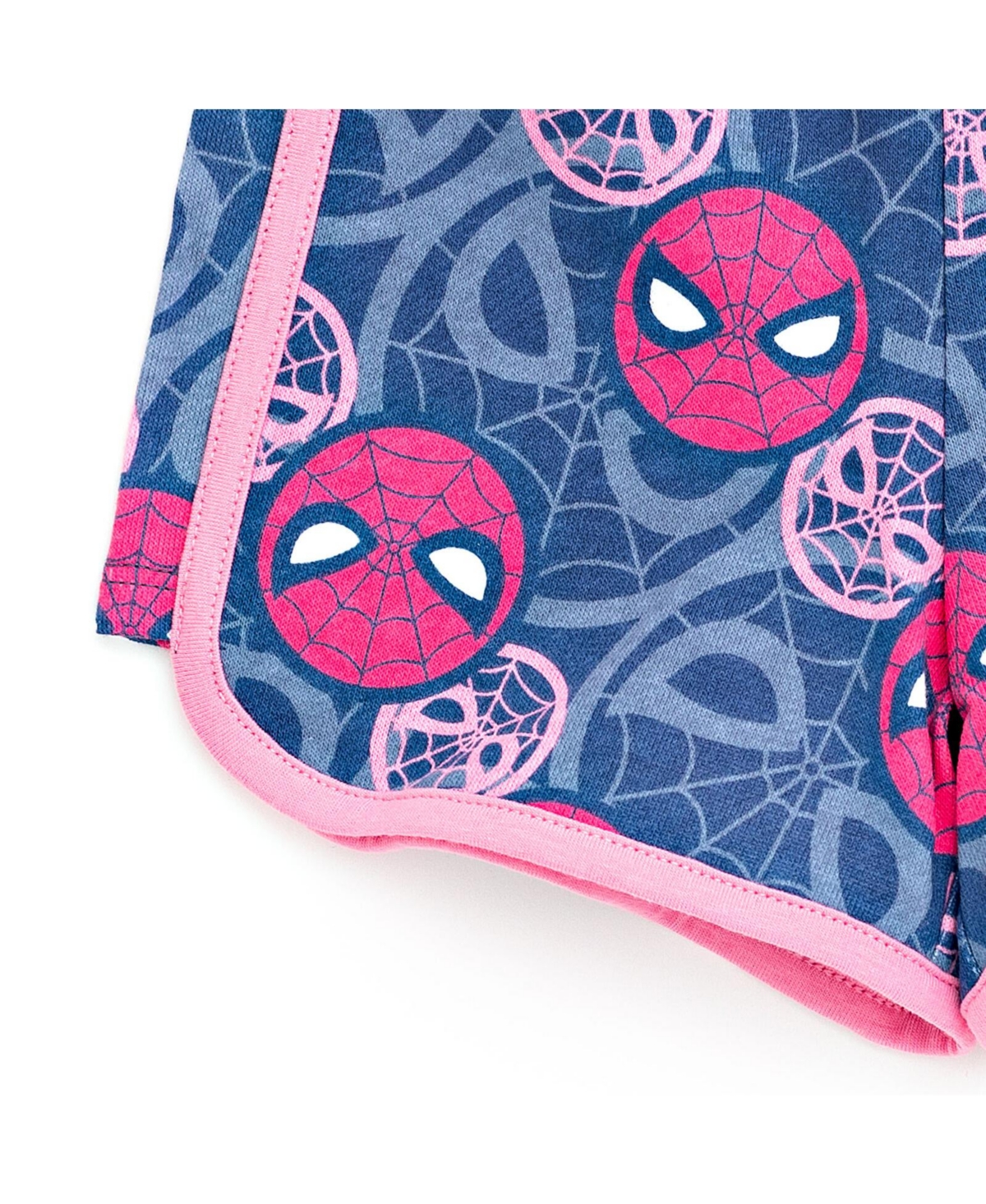 Marvel Toddler Girls Spider-Man Spider-Gwen Ghost Spider Cosplay Hooded Tank Top & French Terry Shorts Outfit Set to - Spider-man