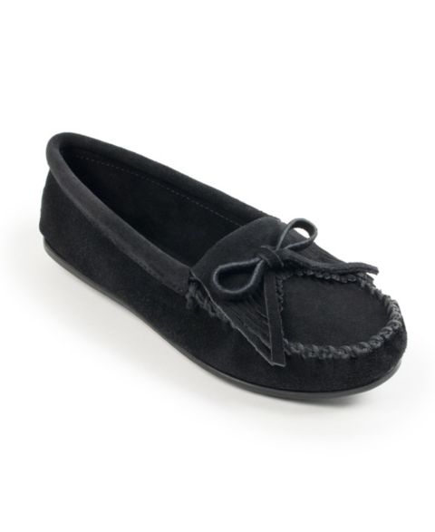 Женские мокасины Minnetonka Kilty с жёсткой подошвой, цвет: Чёрный