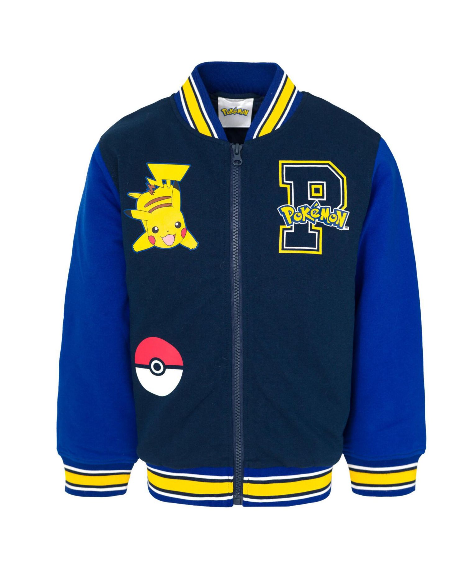 Boys French Terry Zip Up Varsity Bomber Jacket to (4 - 18-20)