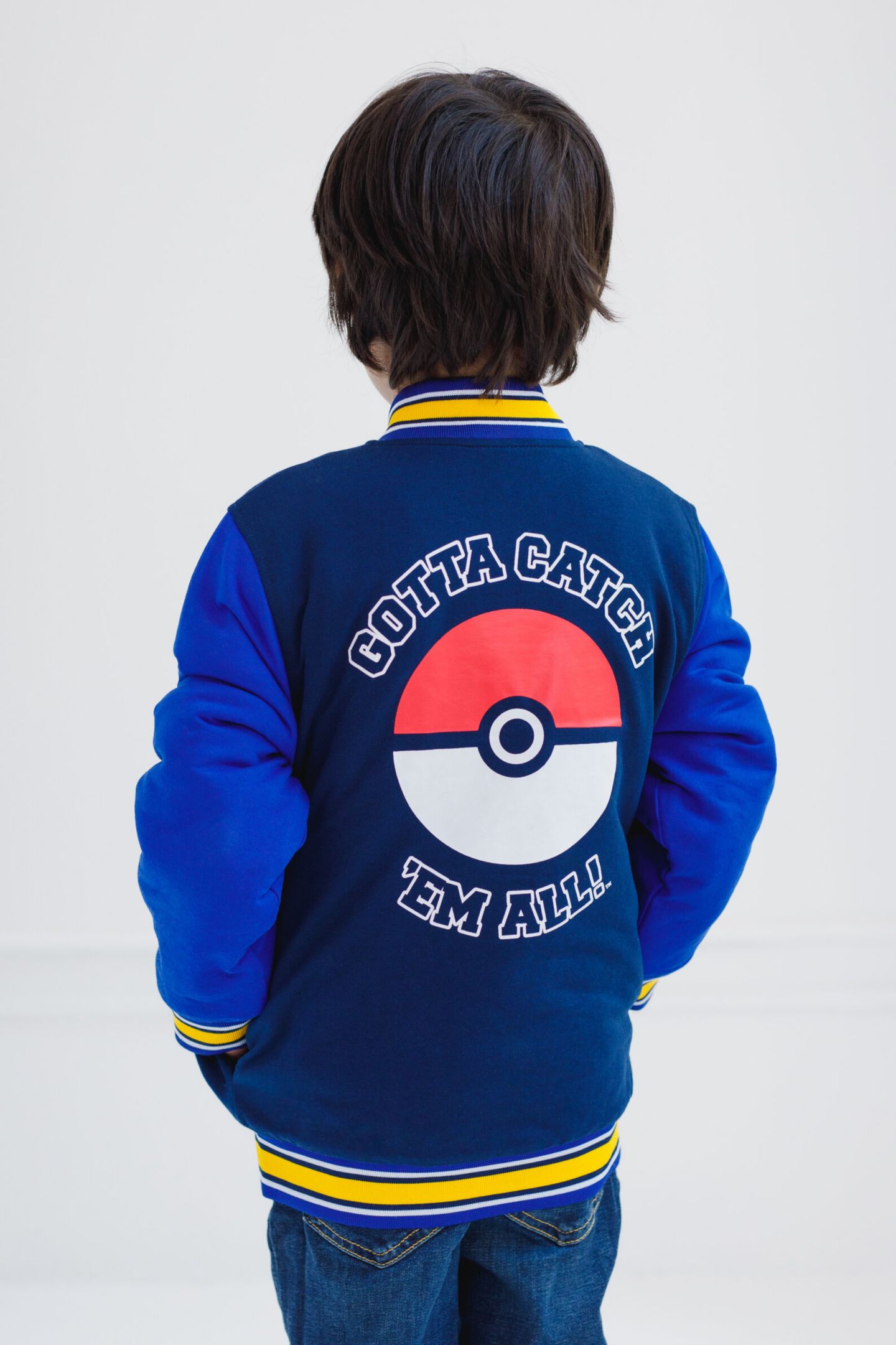 Куртка Pokemon French Terry Zip Up Varsity Bomber (5-12) для мальчиков, цвет: Синий — фото 3