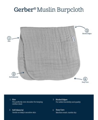 Baby Neutral Multi Browns Muslin Burpcloths - 6-Pack