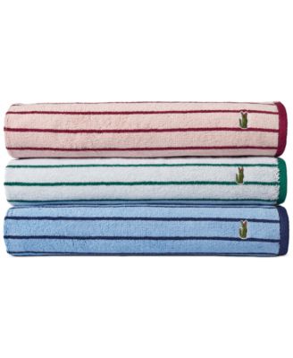 Centre Mark Cotton Jacquard Stripe Washcloth, 13" x 13"