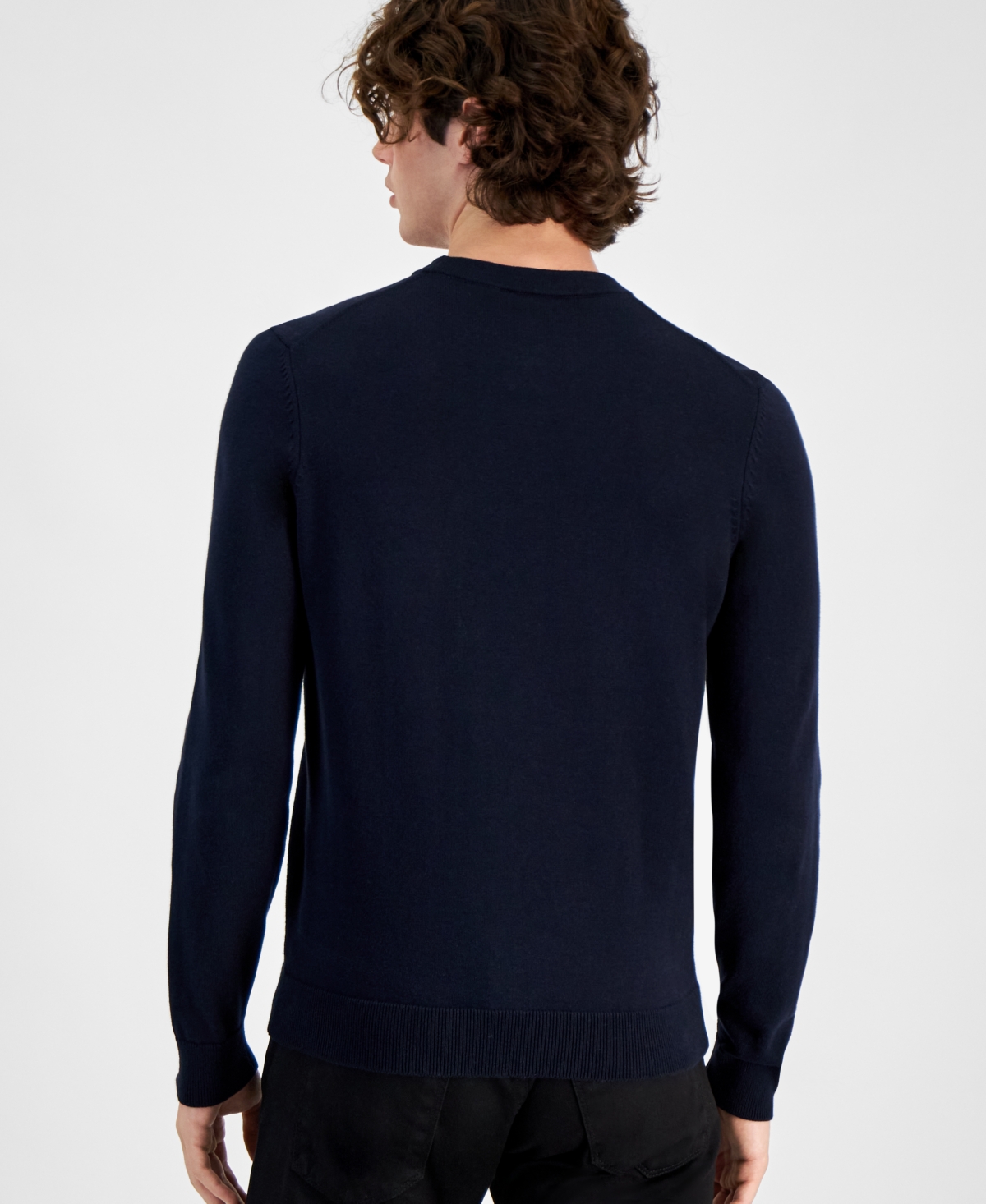 HUGO BOSS HUGO BY HUGO BOSS MEN'S SAN CASSIUS LOGO SWEATER, CREATED FOR MACY'S 