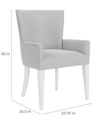 CLOSEOUT! Catriona Striped Upholstered Arm Chair, Created for Macy's