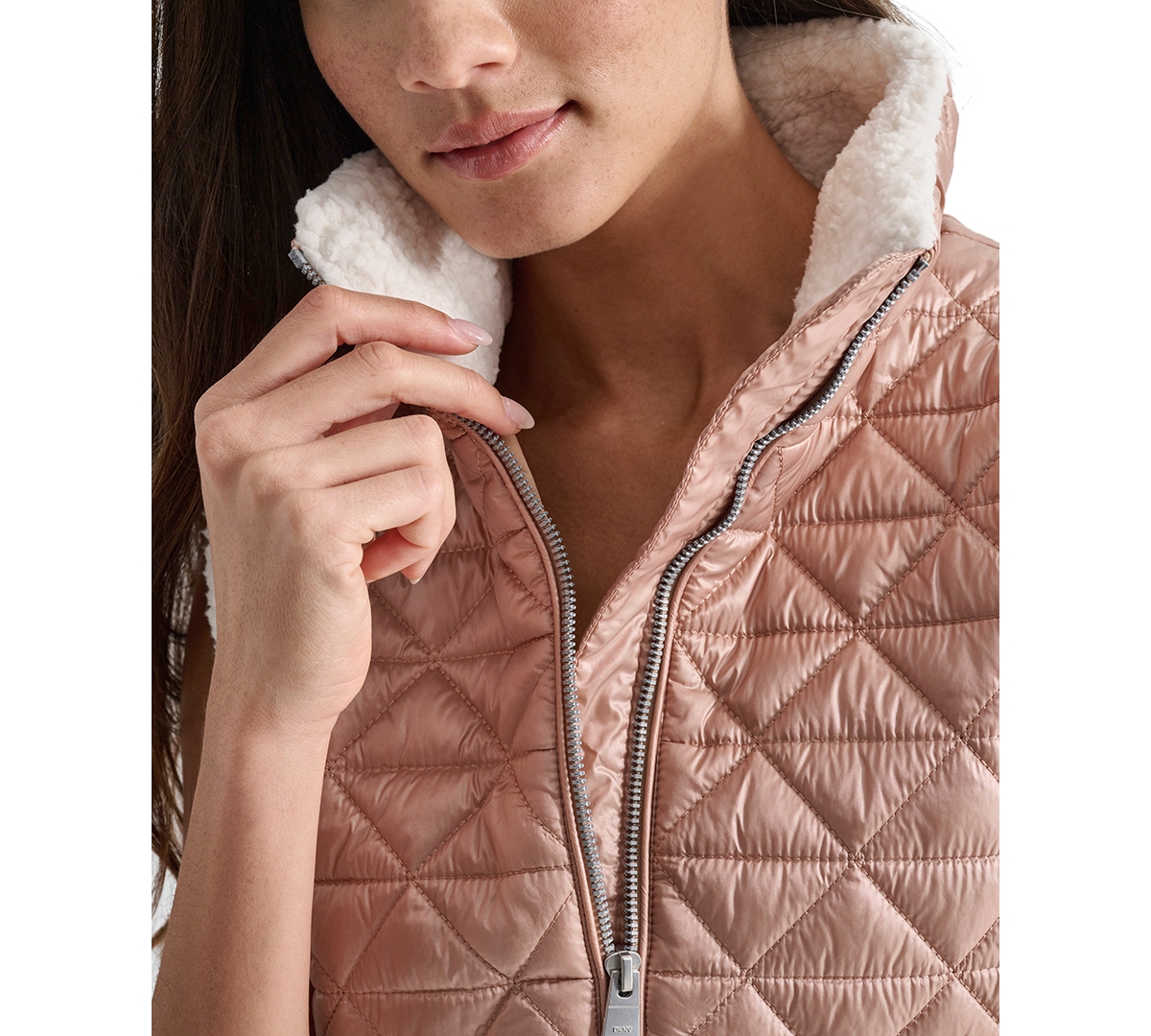 Dkny Sport Women's Quilted Mock Neck Puffer Vest