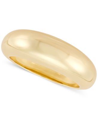 Macy's - High-Polished Dome Fashion Ring in 18k Gold-Plated Sterling Silver