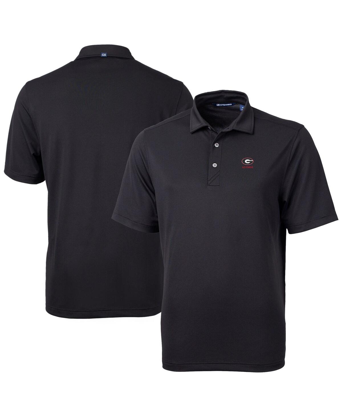 Cutter & Buck Men's Georgia Bulldogs Alumni Logo Virtue Eco Pique Polo In Black