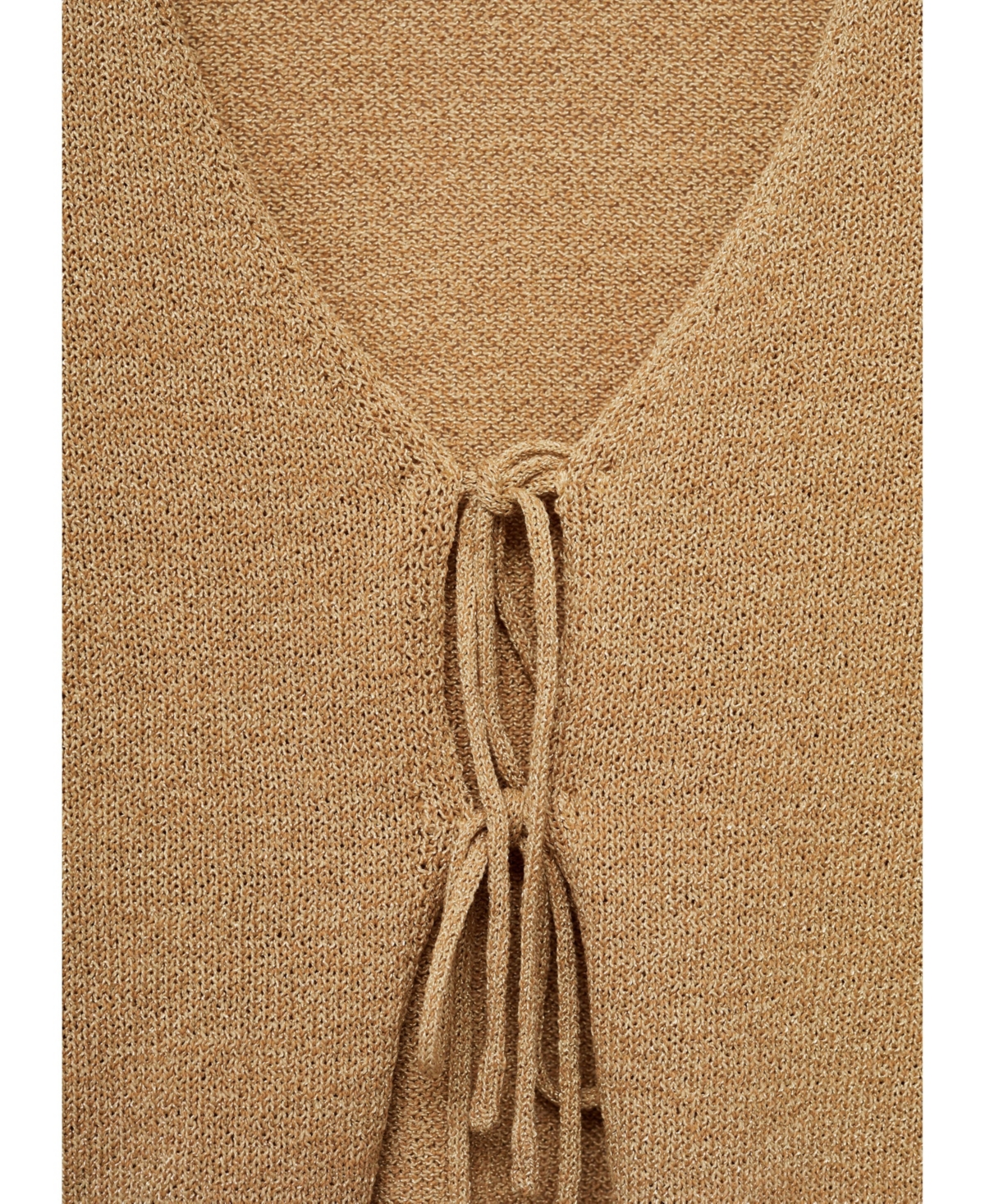 Mango Women's Bow Detail Knitted Cardigan Sweater