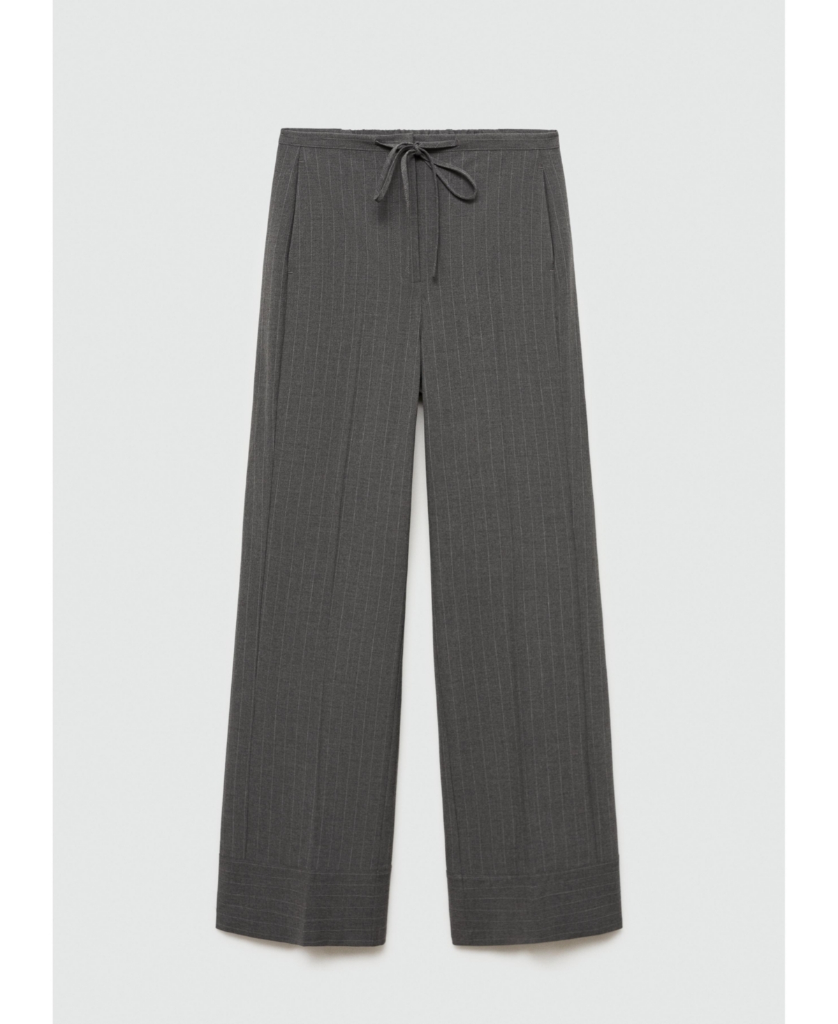 Mango Women's Chalk-Stripe Straight Trousers