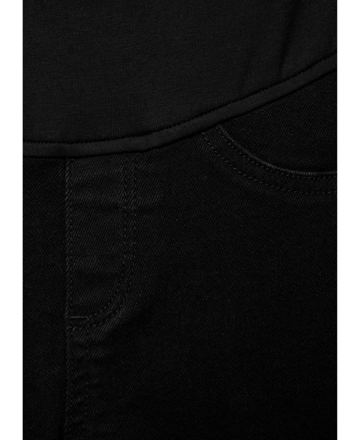 Mango Over The Bump Flare Leg Maternity Jeans In Black Denim