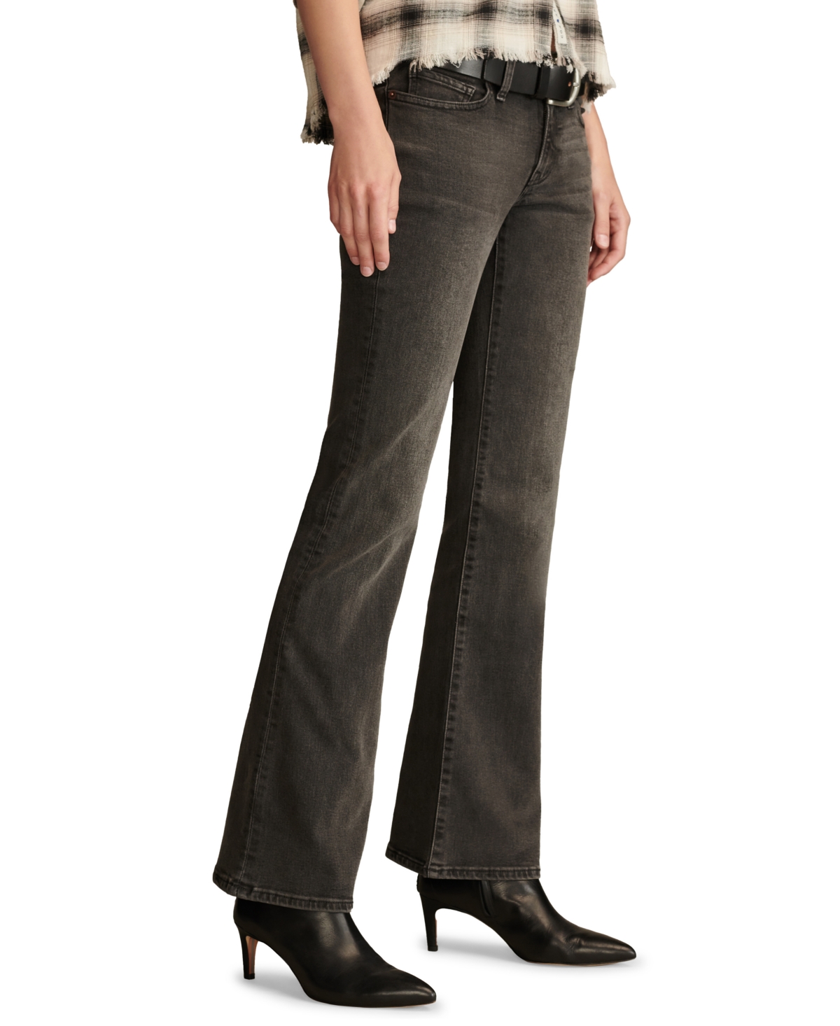 Shop Lucky Brand Women's Mid Rise Sweet Flare-leg Jeans In Phantom Wash