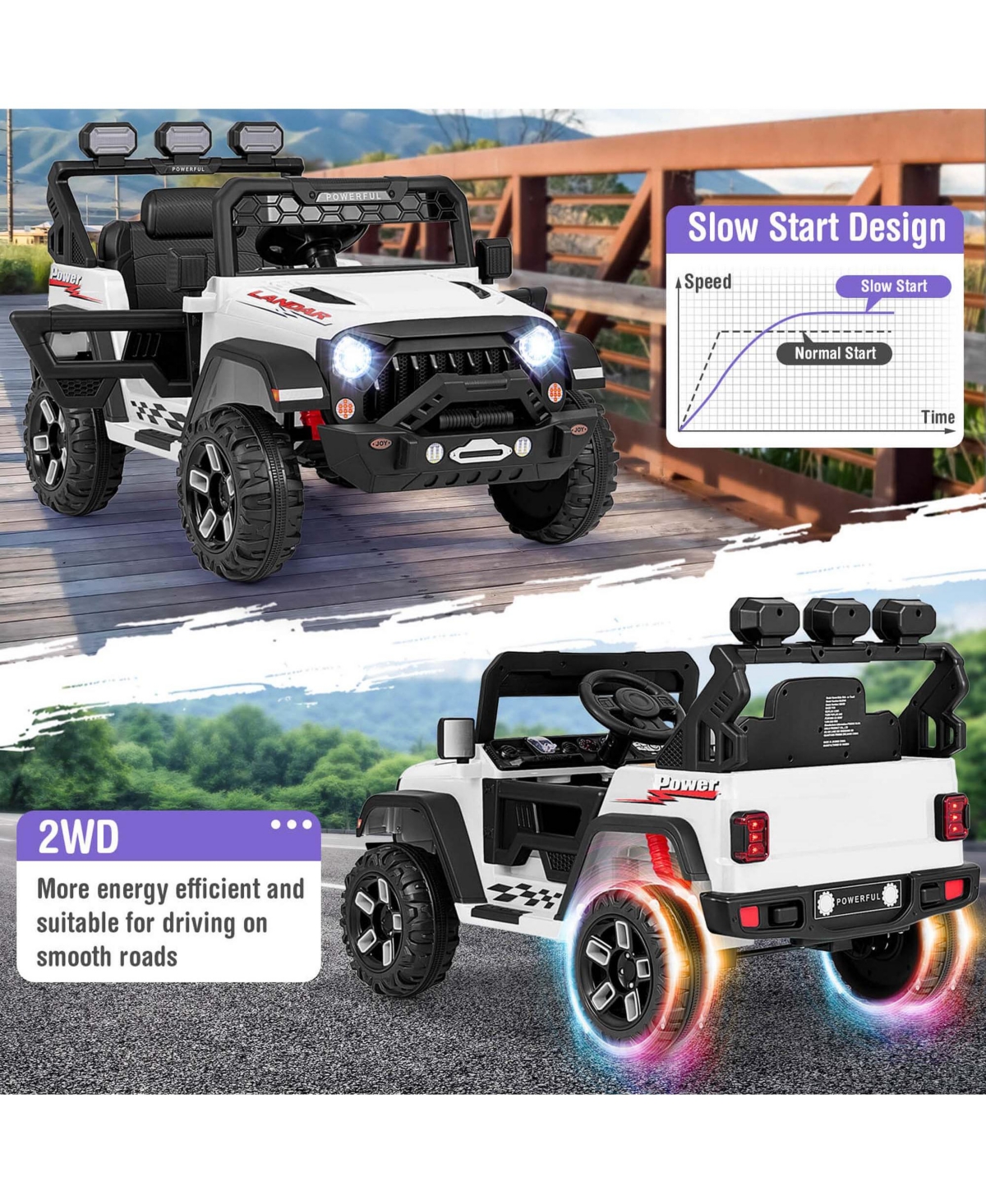 Costway 12V Kids Ride On Truck with 212V Motors Spring Suspension & Remote Control