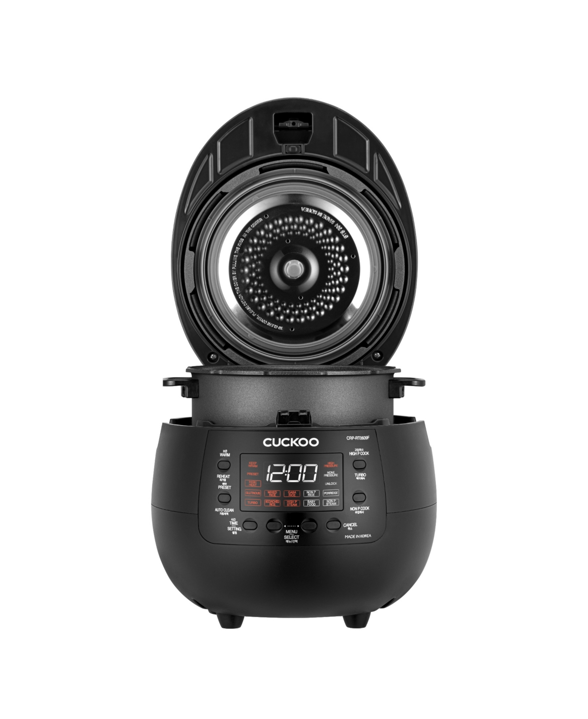 Cuckoo 6-cup Heating Pressure Twin Pressure Rice Cooker In Black