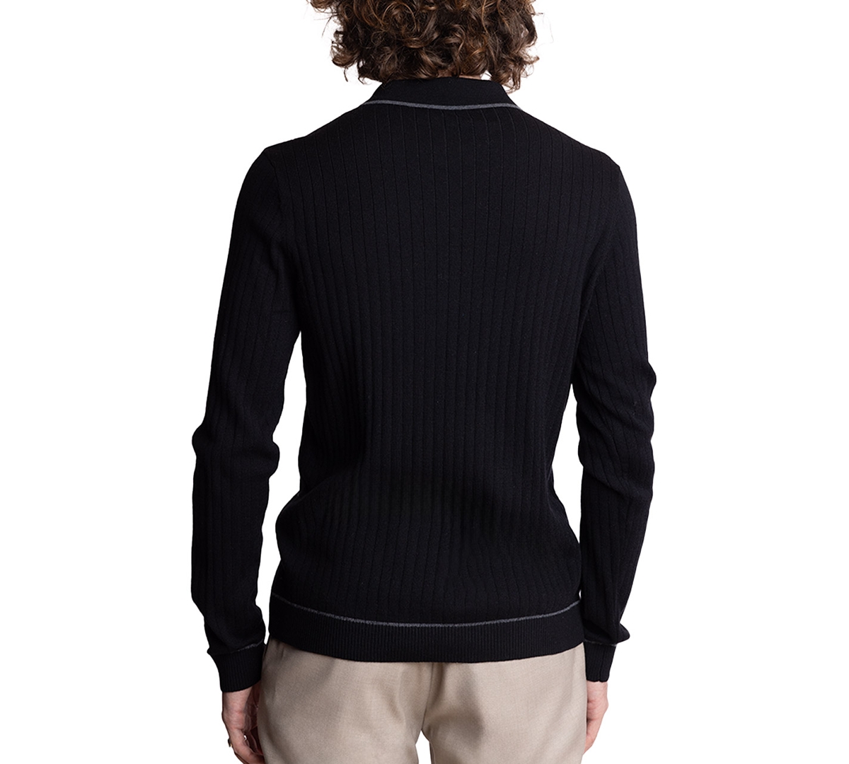 Paisley & Gray Men's Tipped Long-Sleeve Polo Shirt