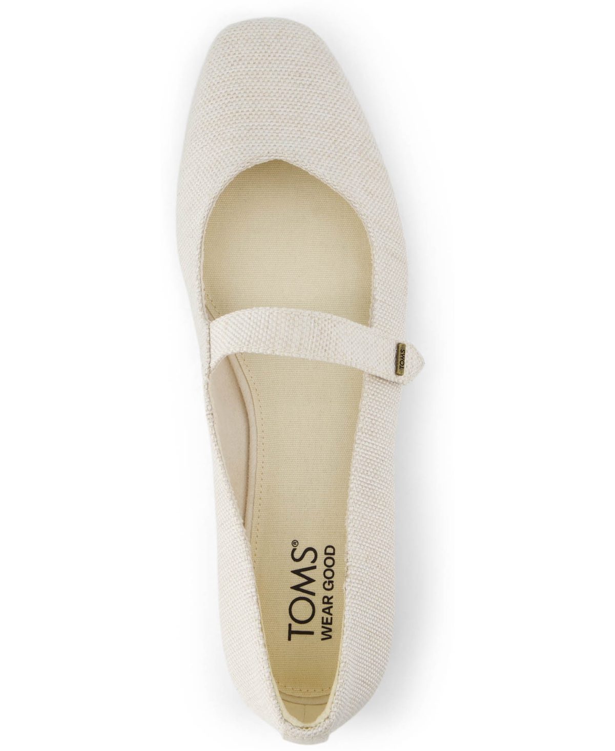 Toms Women's Bianca Canvas Mary Jane Flats In White