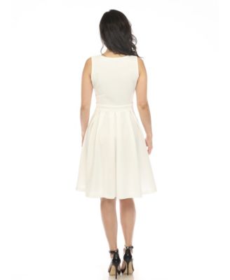 Women's Solid Fit and Flare Dress