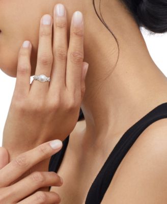 Cultured Freshwater Pearl (9mm) & Lab Grown Diamond (1/3 ct. t.w.) Ring in 14k Gold