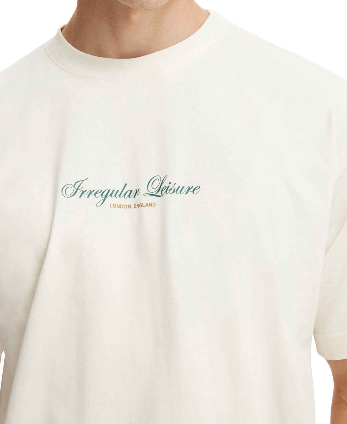 Cotton On Men's Box Fit Text T-Shirt