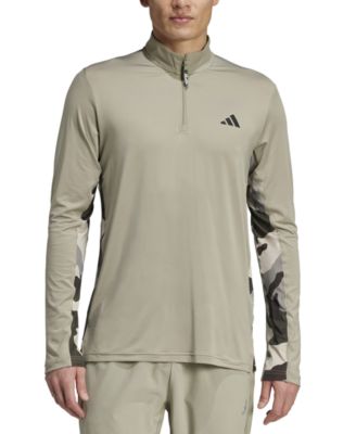 adidas - Men's Quarter-Zip Camo Panel Sweatshirt