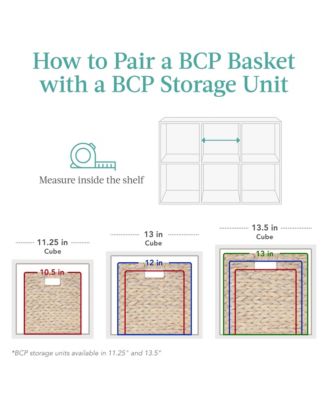 6-Cube Bookshelf, 13.5in Display Storage System, Organizer w/ Removable Back Panels