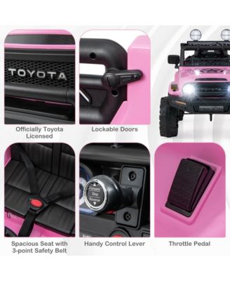 Licensed Toyota FJ Toddler Ride on Car 12V Battery Powered Kids Truck Camo