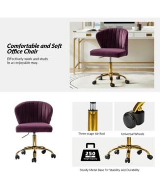 VEBREDA High Adjustable Back Executive Office Chair with Armrest-Brown