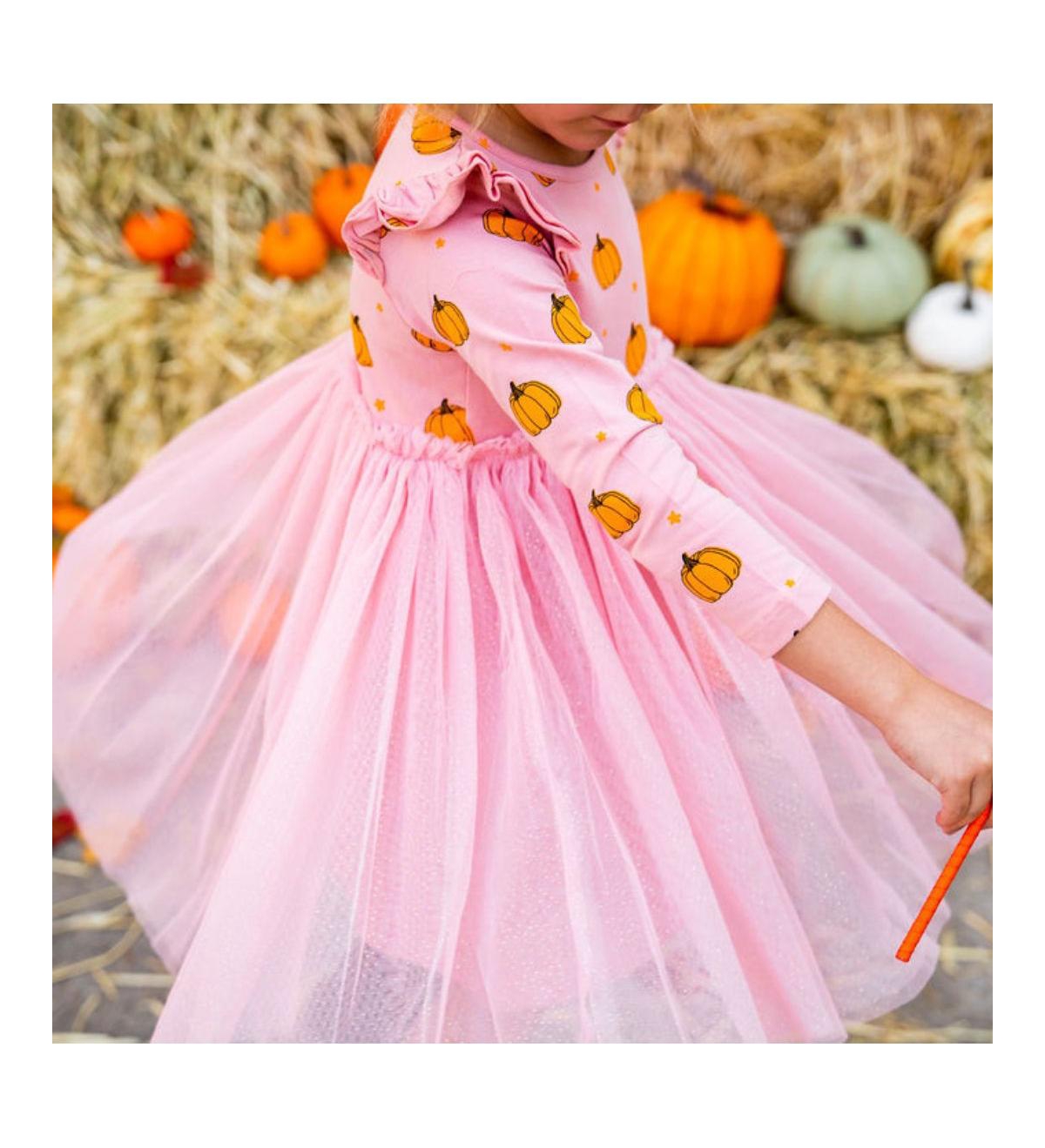 Sweet Wink Toddler Girls PumpkLong Sleeve Tutu Dress - Blush
