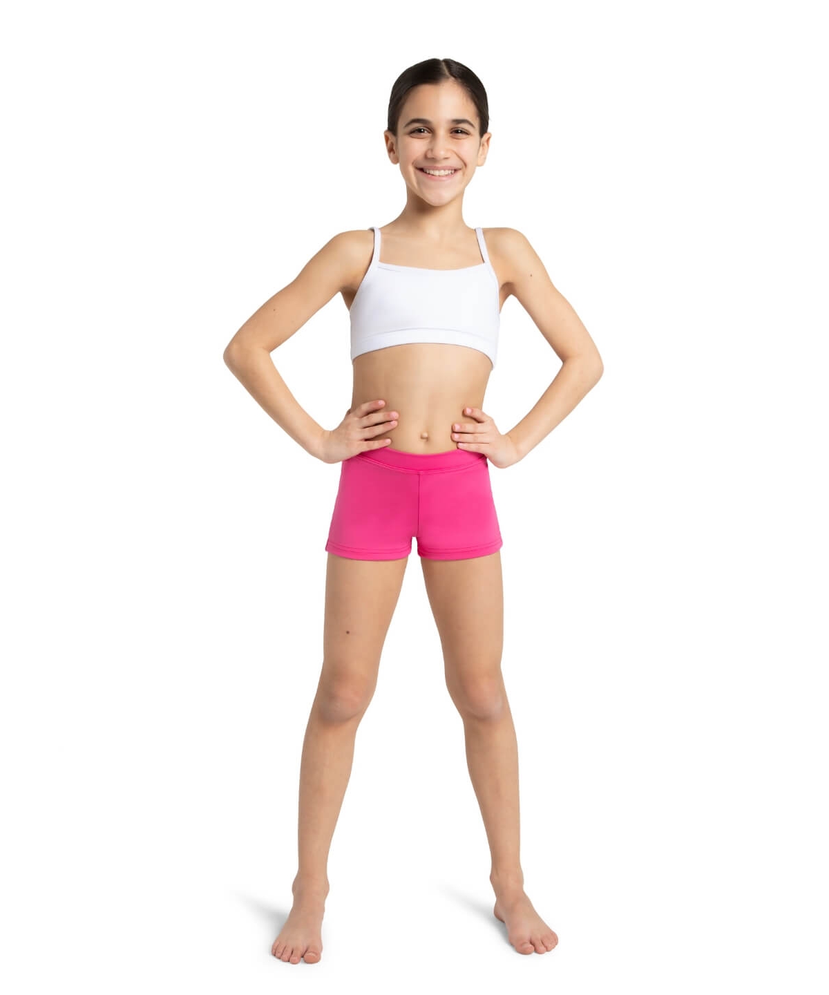 Capezio Girls Team Basics Cut Low Rise Short