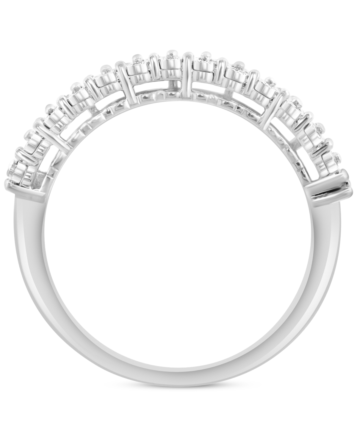 EFFY COLLECTION EFFY DIAMOND DOUBLE ROW BAND (1/6 CT. T.W.) IN STERLING SILVER 