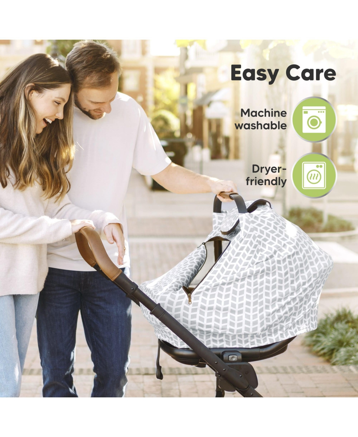 KeaBabies Warmzy Baby Car Seat Cover, Universal Stretch Fit Infant Carseat Covers for Babies, Winter Carseat Canopy