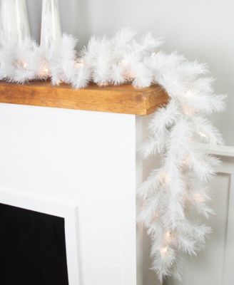9' x 14" Pre-Lit Alaskan Pine Artificial Christmas Garland Warm LED Lights