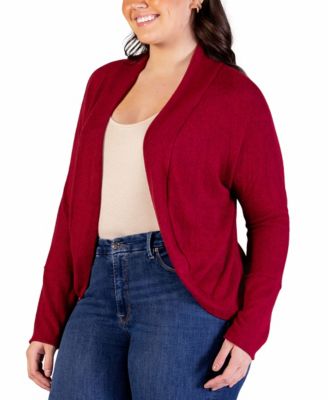 Plus Size Open Front Long Bolero Cardigan Sweater