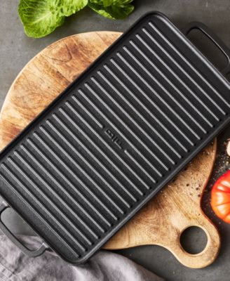 X Bobby Flay Reversible Cast Iron 11" x 16.5" Grill Griddle