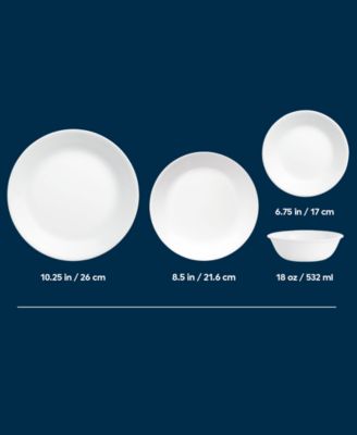 Shimmering White 32 Pc. Dinnerware Set, Service for 8