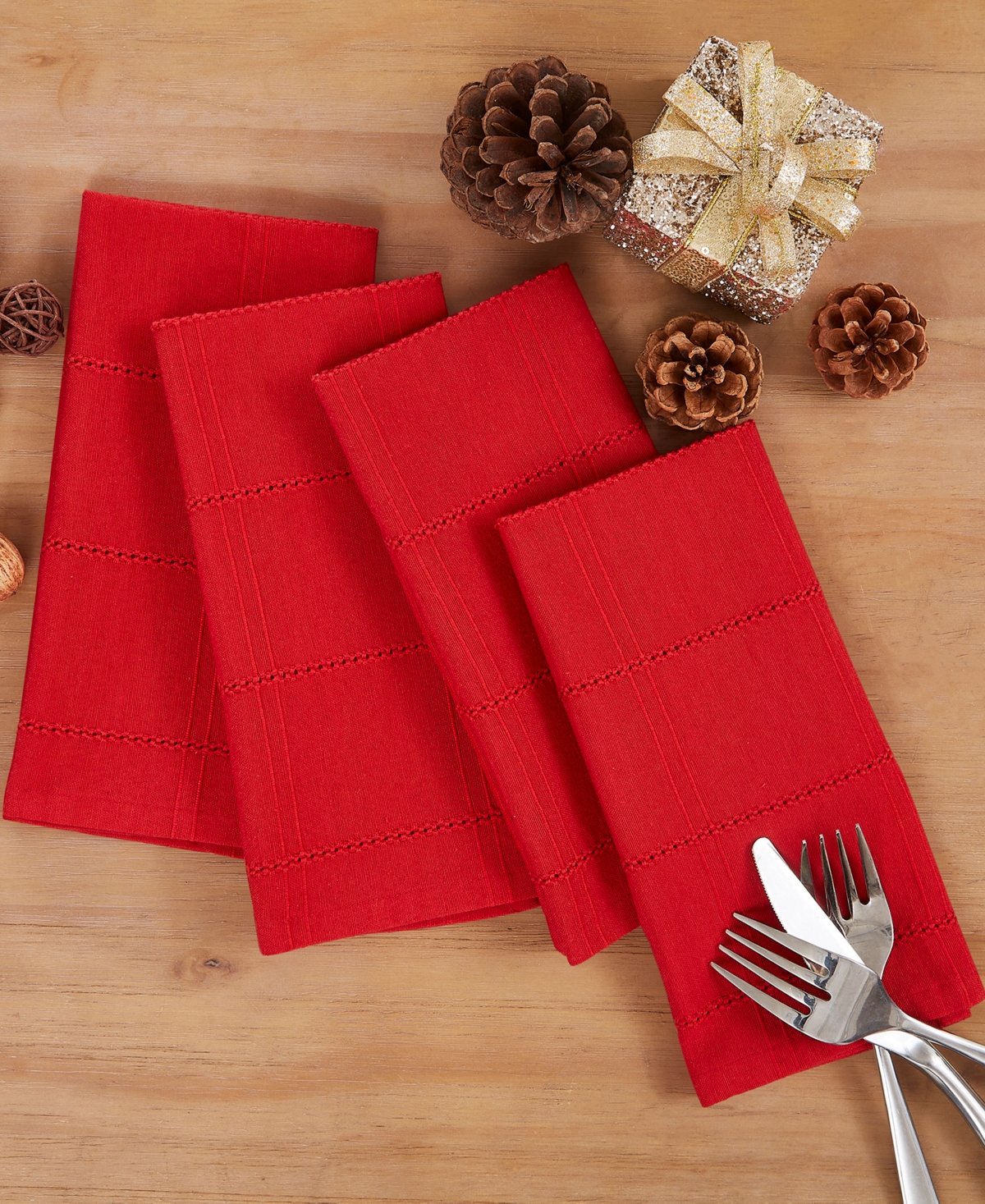 Izod Chadwick Napkins, Set Of 4 In Red