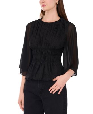 Parker - Women's Elodie Smocked-Waist Angel-Sleeve Top